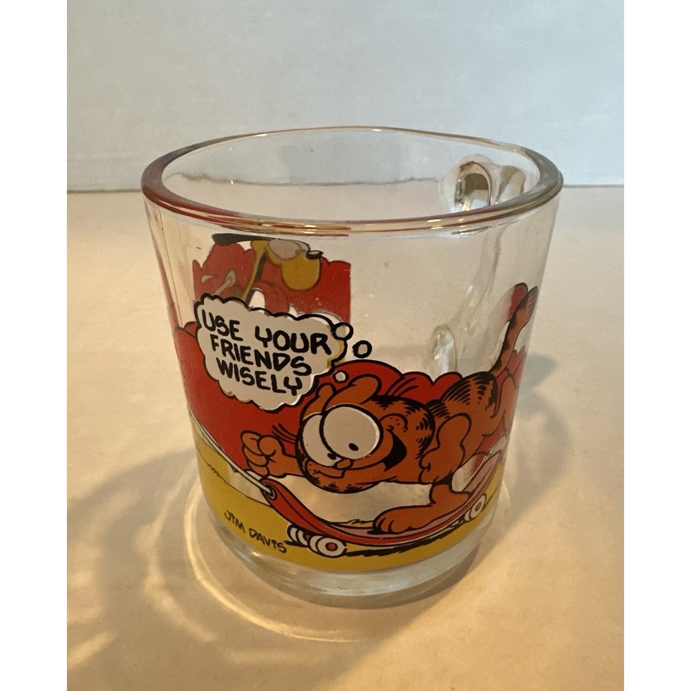 McDonald's Garfield Odie Mug 1978 Use Your Friend Wisely Vintage Anchor Hocking